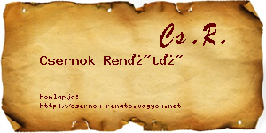 Csernok Renátó névjegykártya