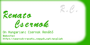 renato csernok business card