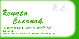 renato csernok business card